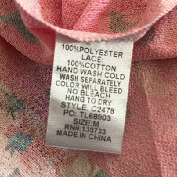 Umgee dress long sleeve bright flowy size Medium NWT - Picture 8 of 8